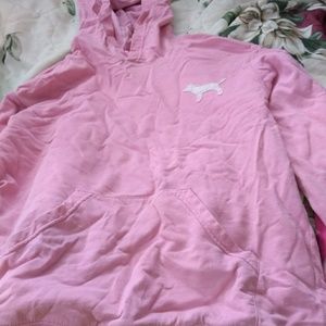 Victoria secret pink long sleeve hooded size large
